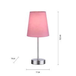 Lampe à Poser Heinrich Abat-jour En Tissu Rose 7 Lampe à Poser Heinrich Abat-jour En Tissu Rose -Sélectionnez Les Magasins D'Éclairage 10000721 2
