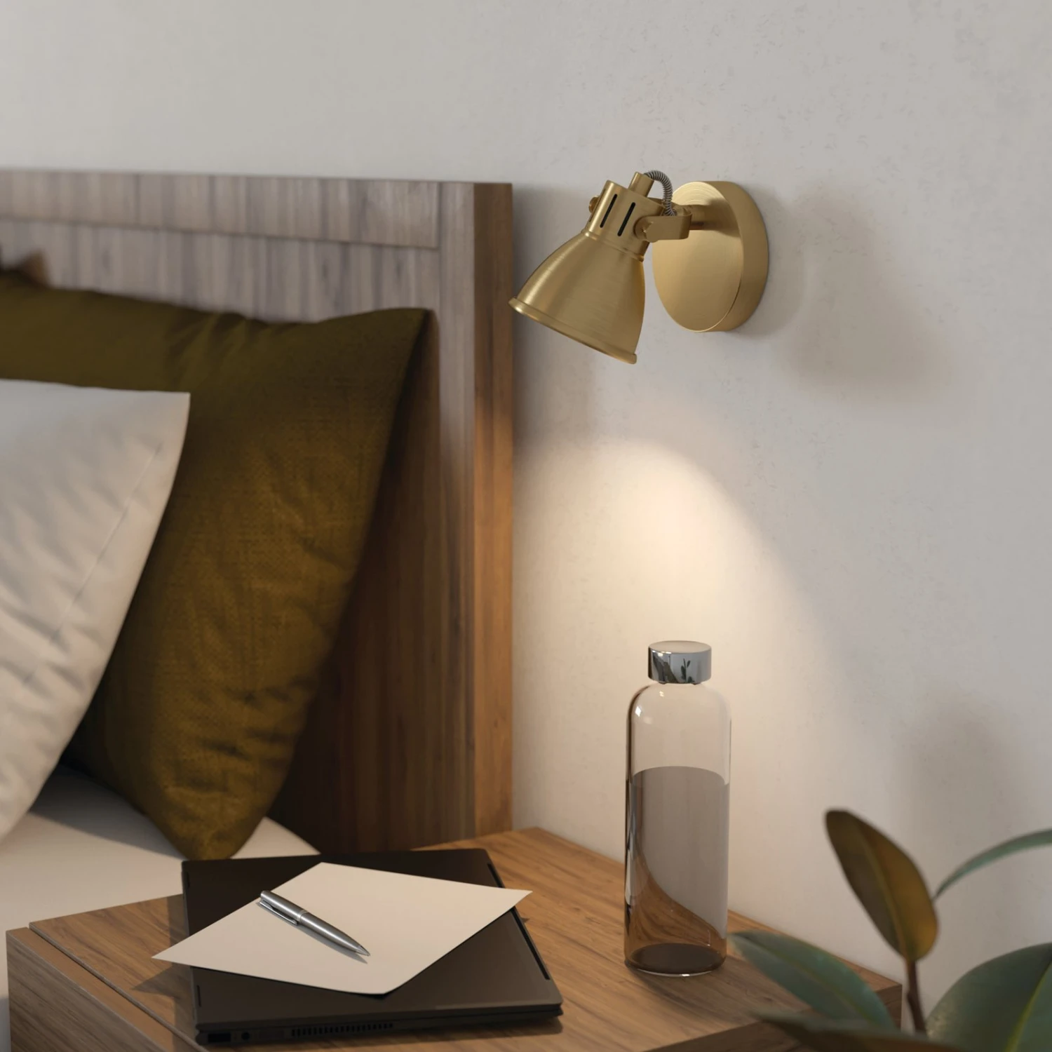 EGLO Spot Mural Seras, Laiton-doré Brossé, à 1 Lampe 4 EGLO Spot Mural Seras, Laiton-doré Brossé, à 1 Lampe – Image 2