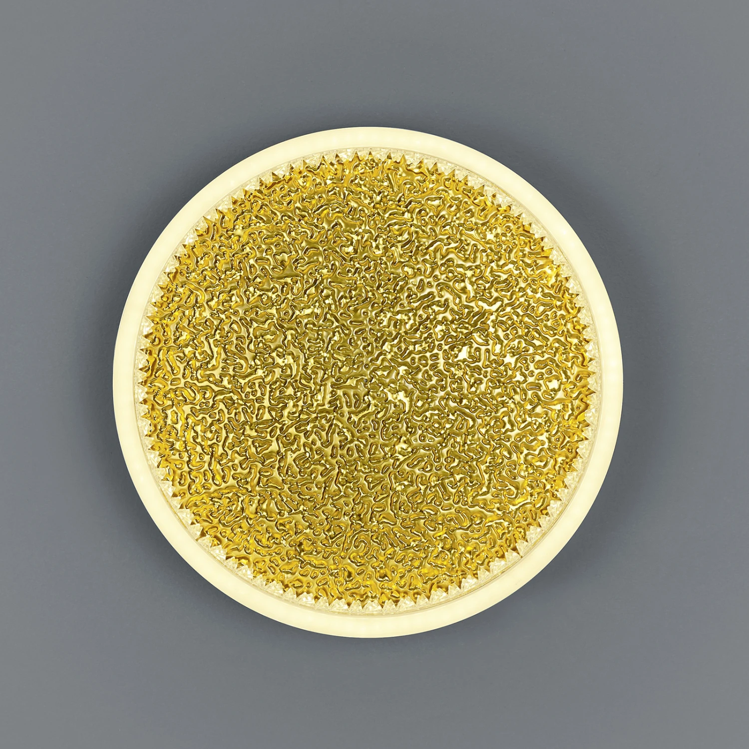 Plafonnier LED Moon En Fer, Laiton, Ø 30 cm 5 Plafonnier LED Moon En Fer, Laiton, Ø 30 cm – Image 3