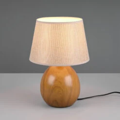 Lampe à Poser Loxur, H 35 cm, Beige/aspect Bois -Sélectionnez Les Magasins D'Éclairage 10002736 2