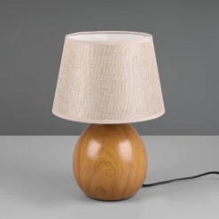 Lampe à Poser Loxur, H 35 cm, Beige/aspect Bois -Sélectionnez Les Magasins D'Éclairage 10002736 3