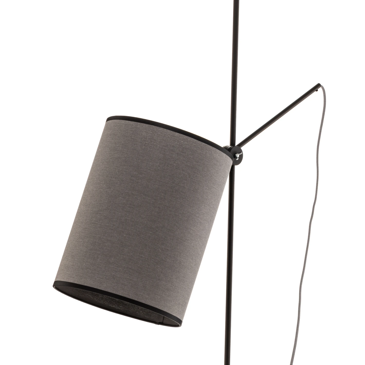 Lampadaire Zelda Avec Abat-jour Rond En Tissu Gris 6 Lampadaire Zelda Avec Abat-jour Rond En Tissu Gris – Image 4