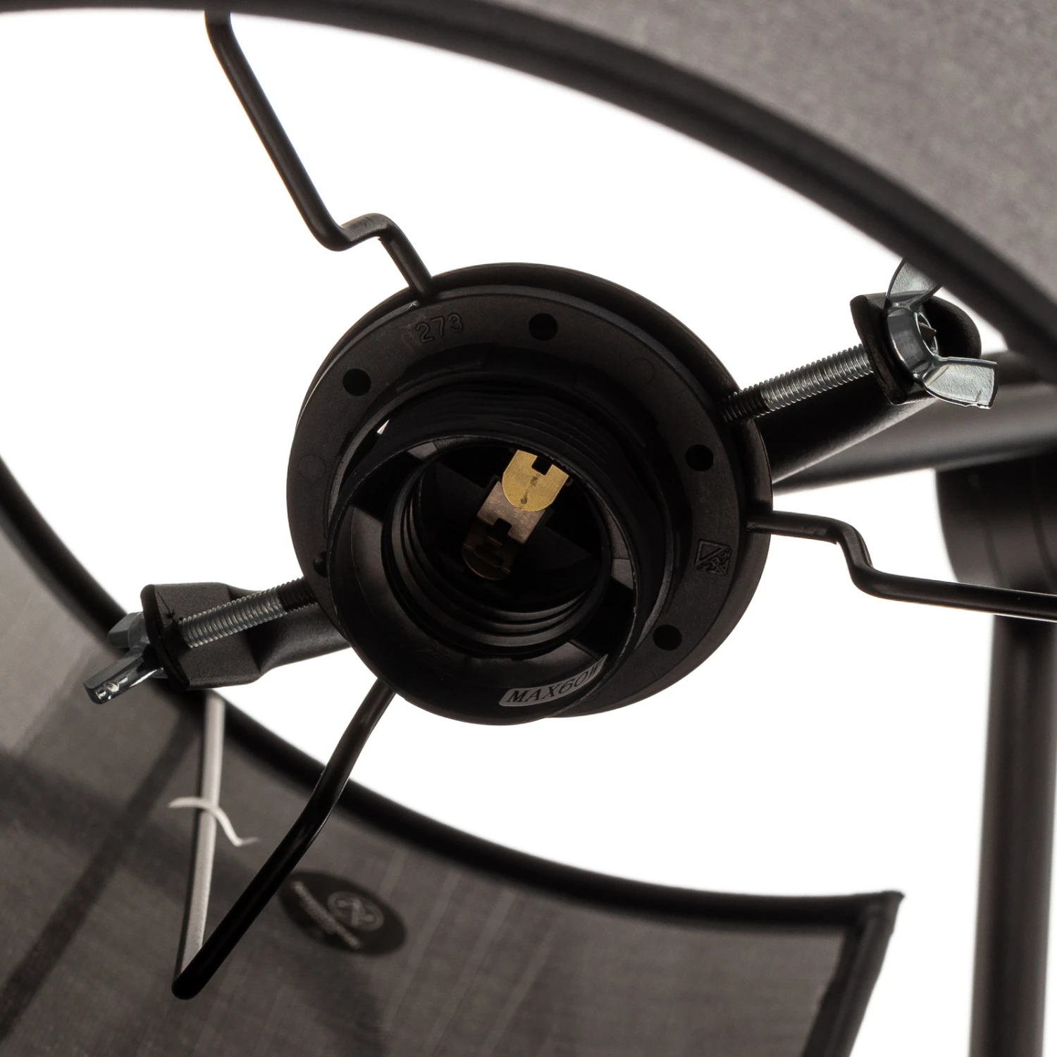 Lampadaire Zelda Avec Abat-jour Rond En Tissu Gris 9 Lampadaire Zelda Avec Abat-jour Rond En Tissu Gris – Image 7