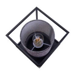 Lampe à Poser Beta En Métal Abat-jour Tissu Gris 14 Lampe à Poser Beta En Métal Abat-jour Tissu Gris -Sélectionnez Les Magasins D'Éclairage 10010414 3