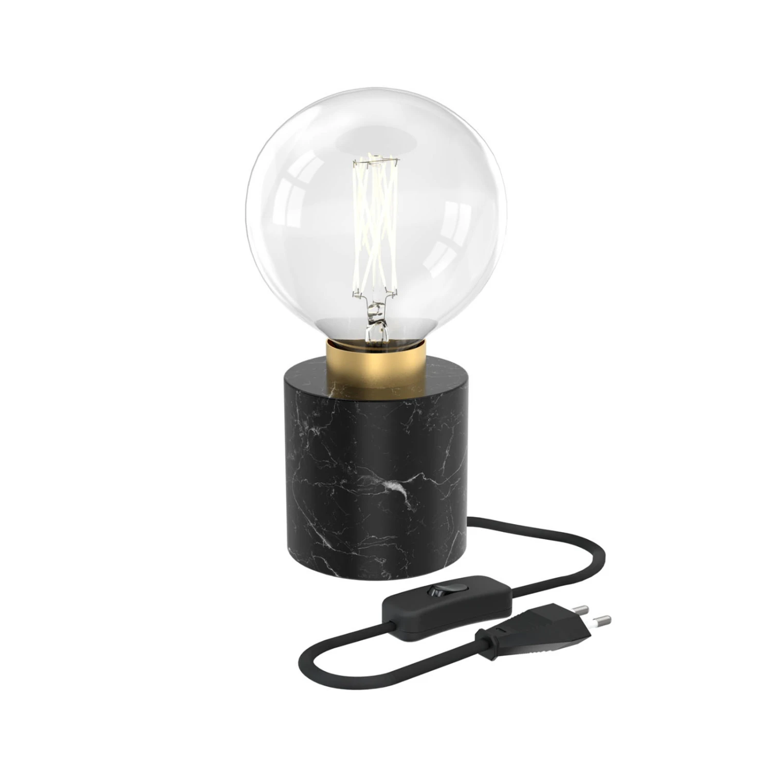 Calex Lampe à Poser Cylindrique En Marbre 4 Calex Lampe à Poser Cylindrique En Marbre – Image 2