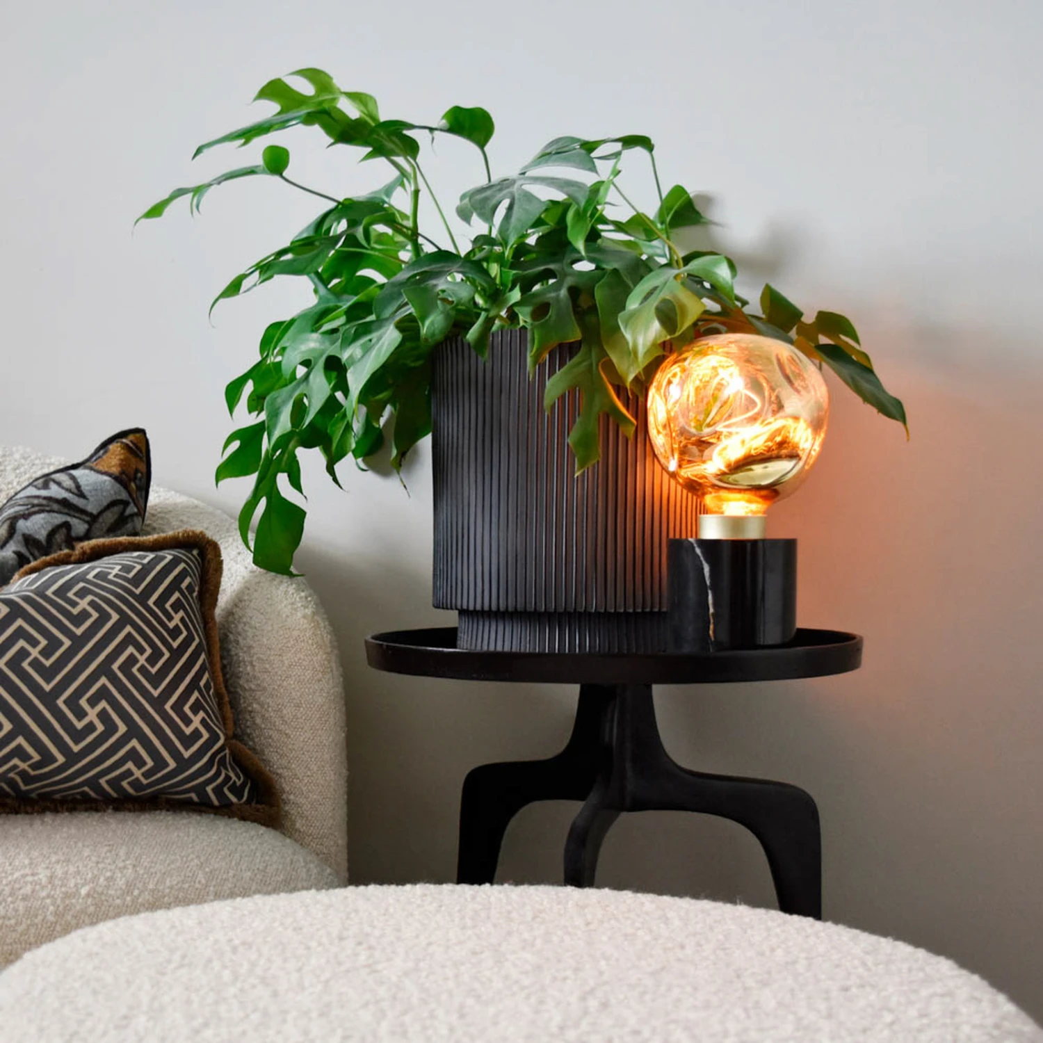 Calex Lampe à Poser Cylindrique En Marbre 5 Calex Lampe à Poser Cylindrique En Marbre – Image 3