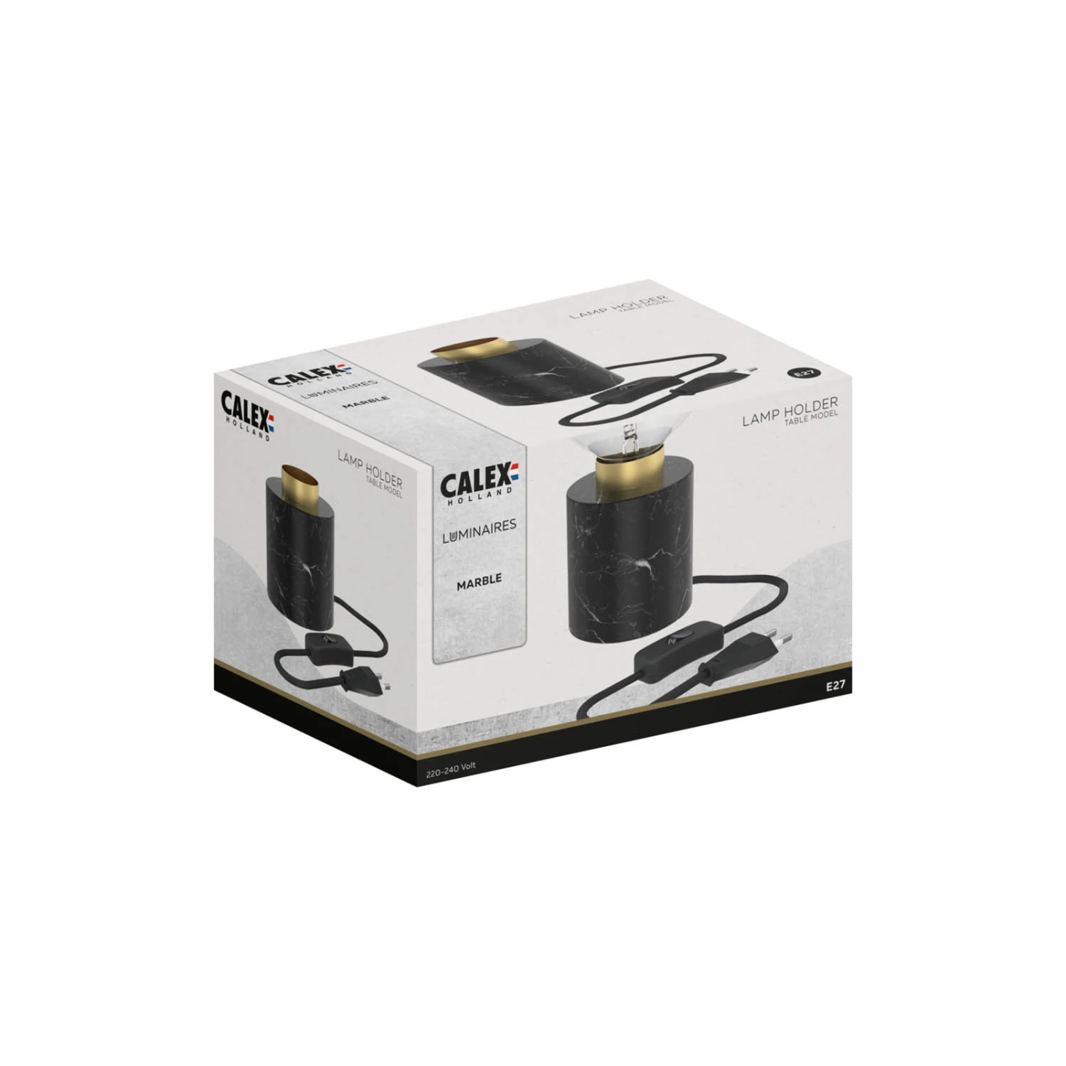 Calex Lampe à Poser Cylindrique En Marbre 7 Calex Lampe à Poser Cylindrique En Marbre – Image 5