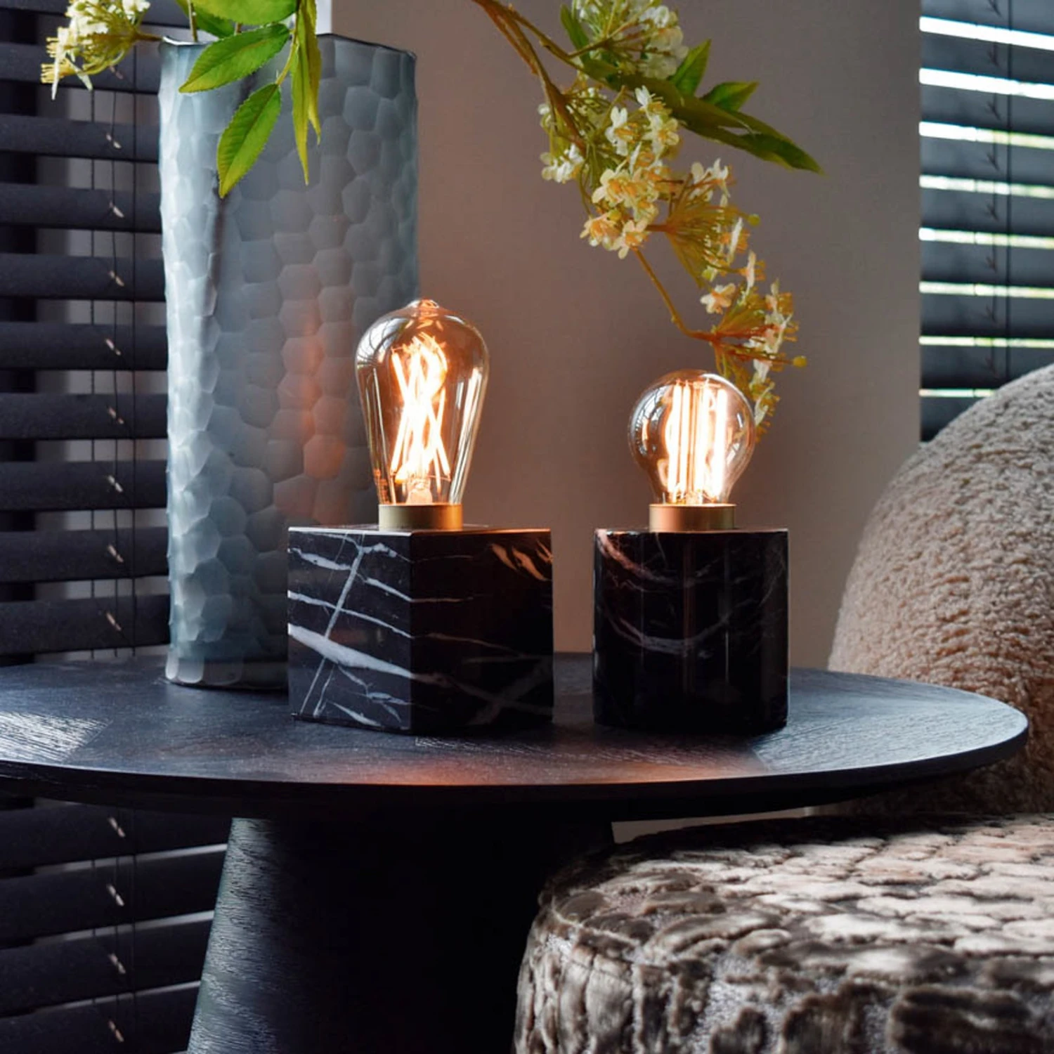 Calex Lampe à Poser Cylindrique En Marbre 8 Calex Lampe à Poser Cylindrique En Marbre – Image 6