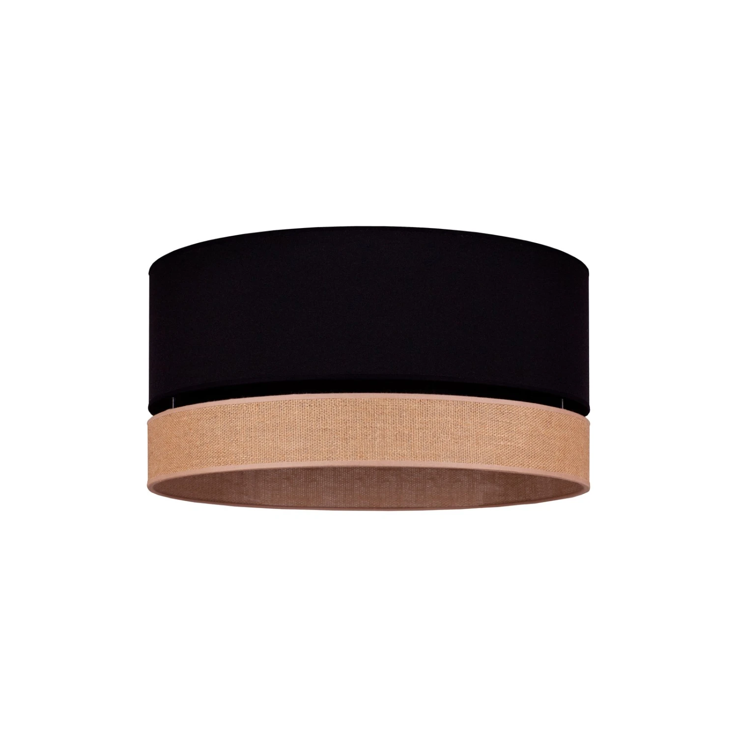 Euluna Levo Plafonnier, Ø 60 cm, Jute/noir 5 Euluna Levo Plafonnier, Ø 60 cm, Jute/noir – Image 3