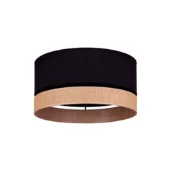 Euluna Levo Plafonnier, Ø 60 cm, Jute/noir