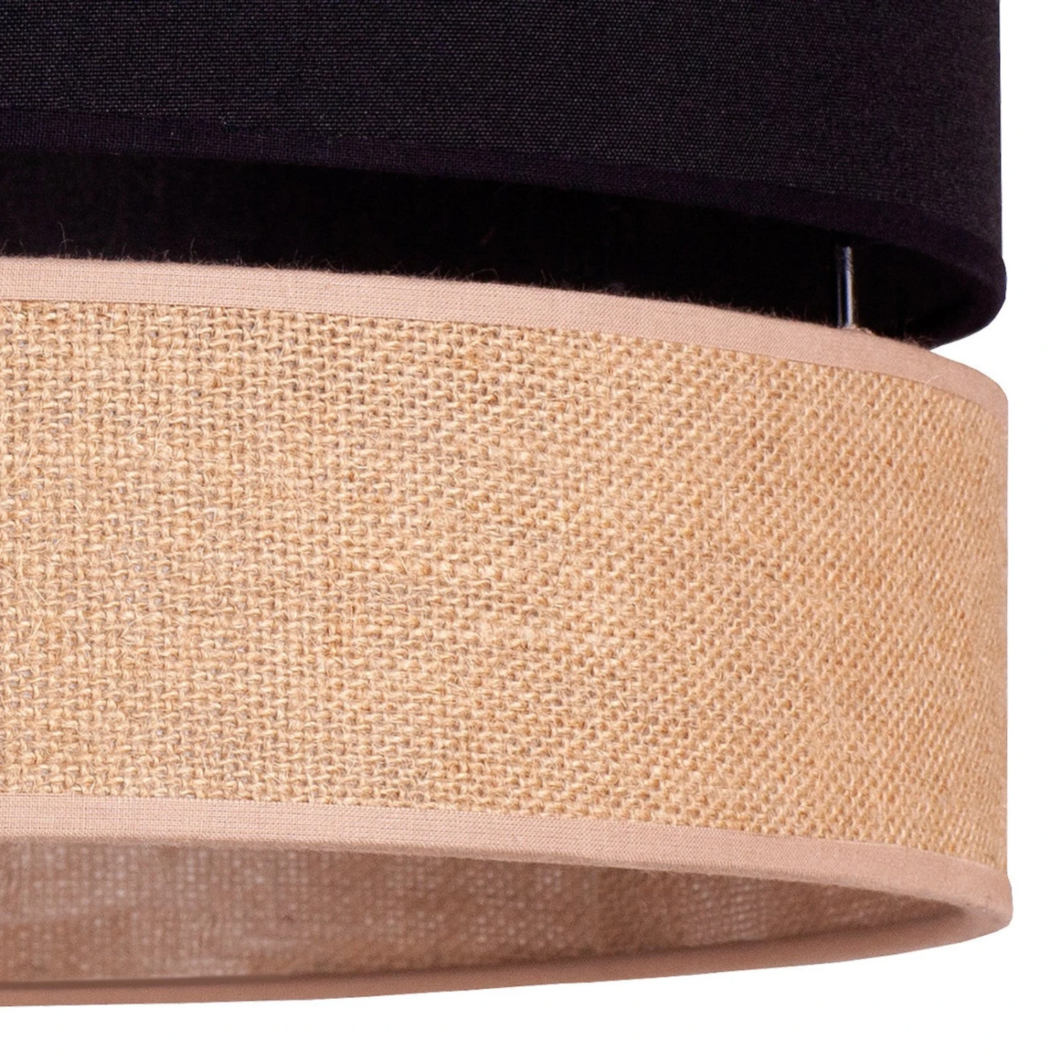 Euluna Levo Plafonnier, Ø 60 cm, Jute/noir 8 Euluna Levo Plafonnier, Ø 60 cm, Jute/noir – Image 6