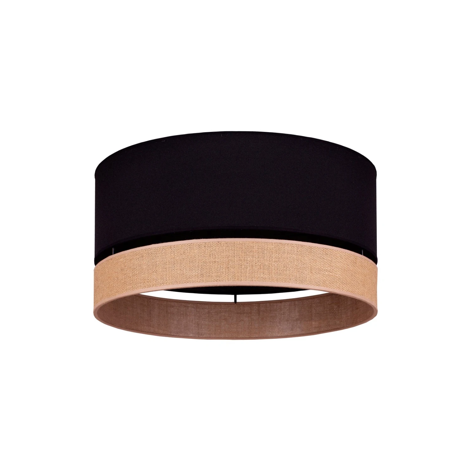 Euluna Levo Plafonnier, Ø 60 cm, Jute/noir 3 Euluna Levo Plafonnier, Ø 60 cm, Jute/noir