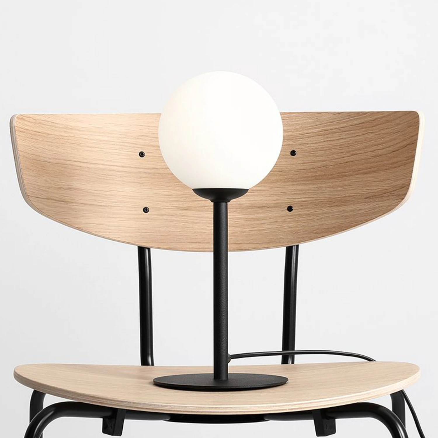 Lampe à Poser Joel, Métal Et Verre, Noire/blanche 6 Lampe à Poser Joel, Métal Et Verre, Noire/blanche – Image 4