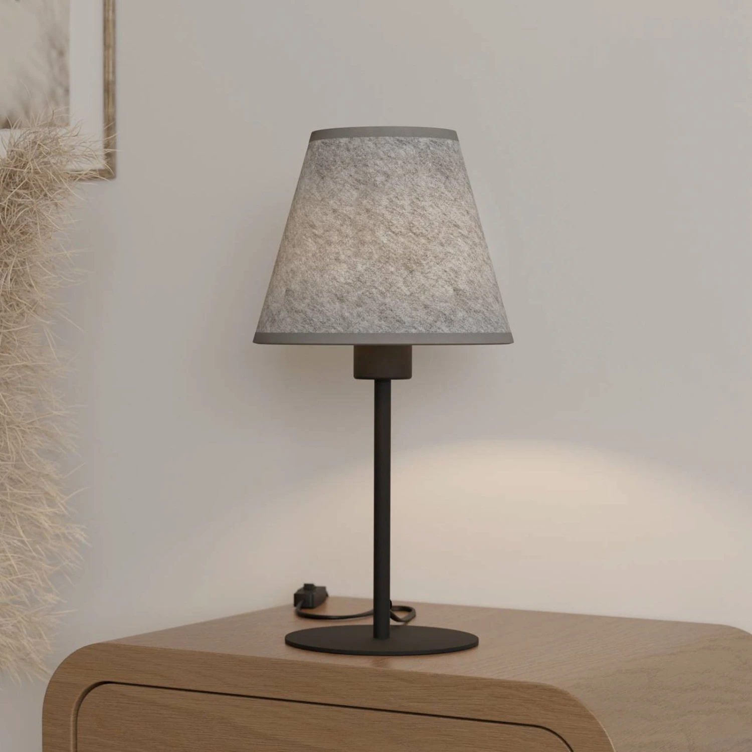 EGLO Lampe à Poser Alsager Avec Abat-jour En Feutre 3 EGLO Lampe à Poser Alsager Avec Abat-jour En Feutre