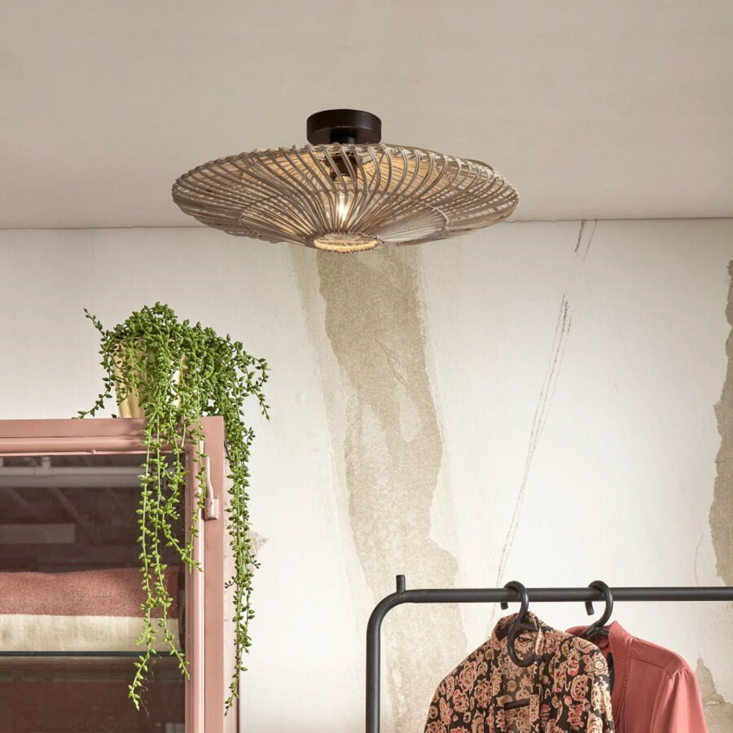 GOOD & MOJO Zanzibar Plafonnier, Ø 55 cm, Blanc 5 GOOD & MOJO Zanzibar Plafonnier, Ø 55 cm, Blanc – Image 3