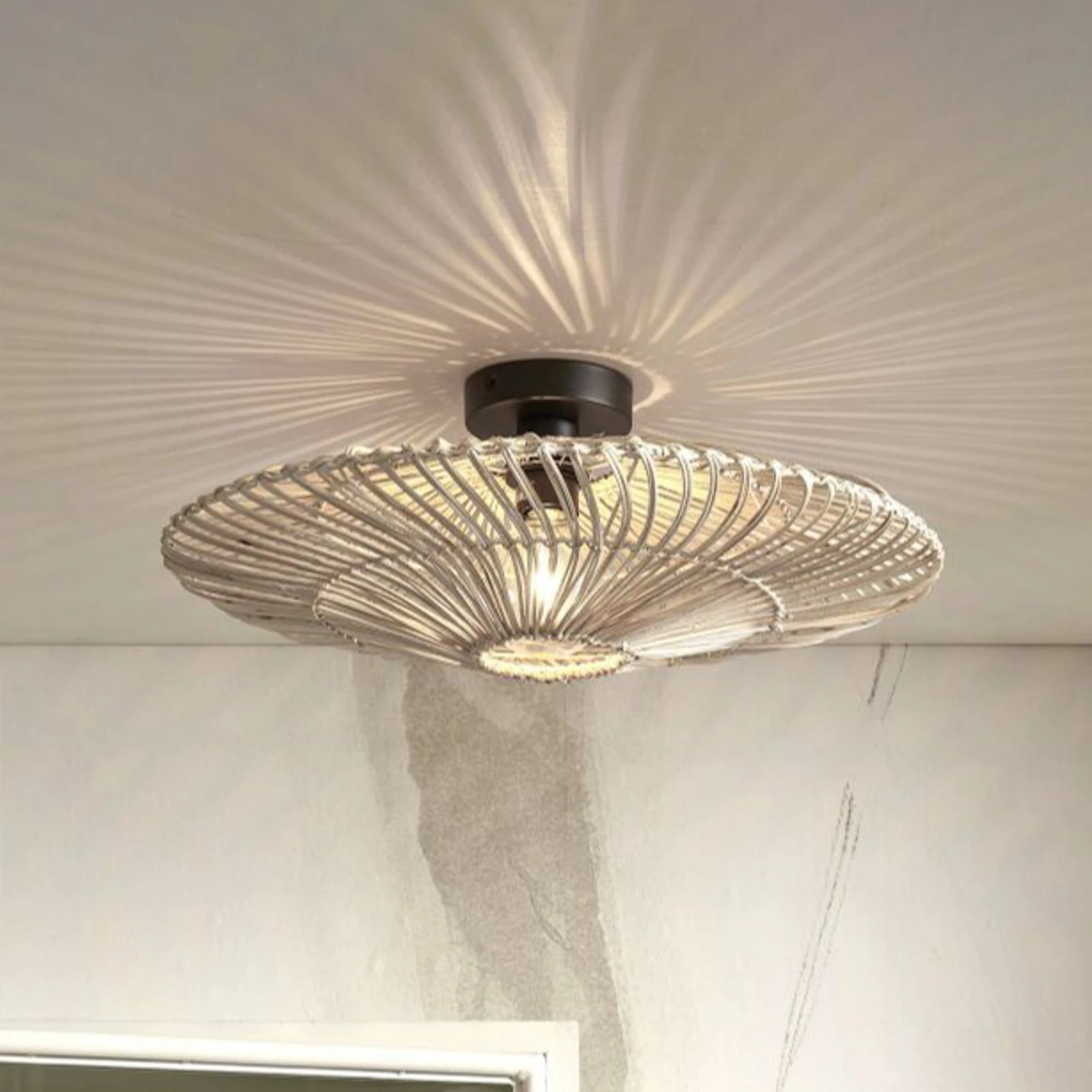 GOOD & MOJO Zanzibar Plafonnier, Ø 55 cm, Blanc 3 GOOD & MOJO Zanzibar Plafonnier, Ø 55 cm, Blanc