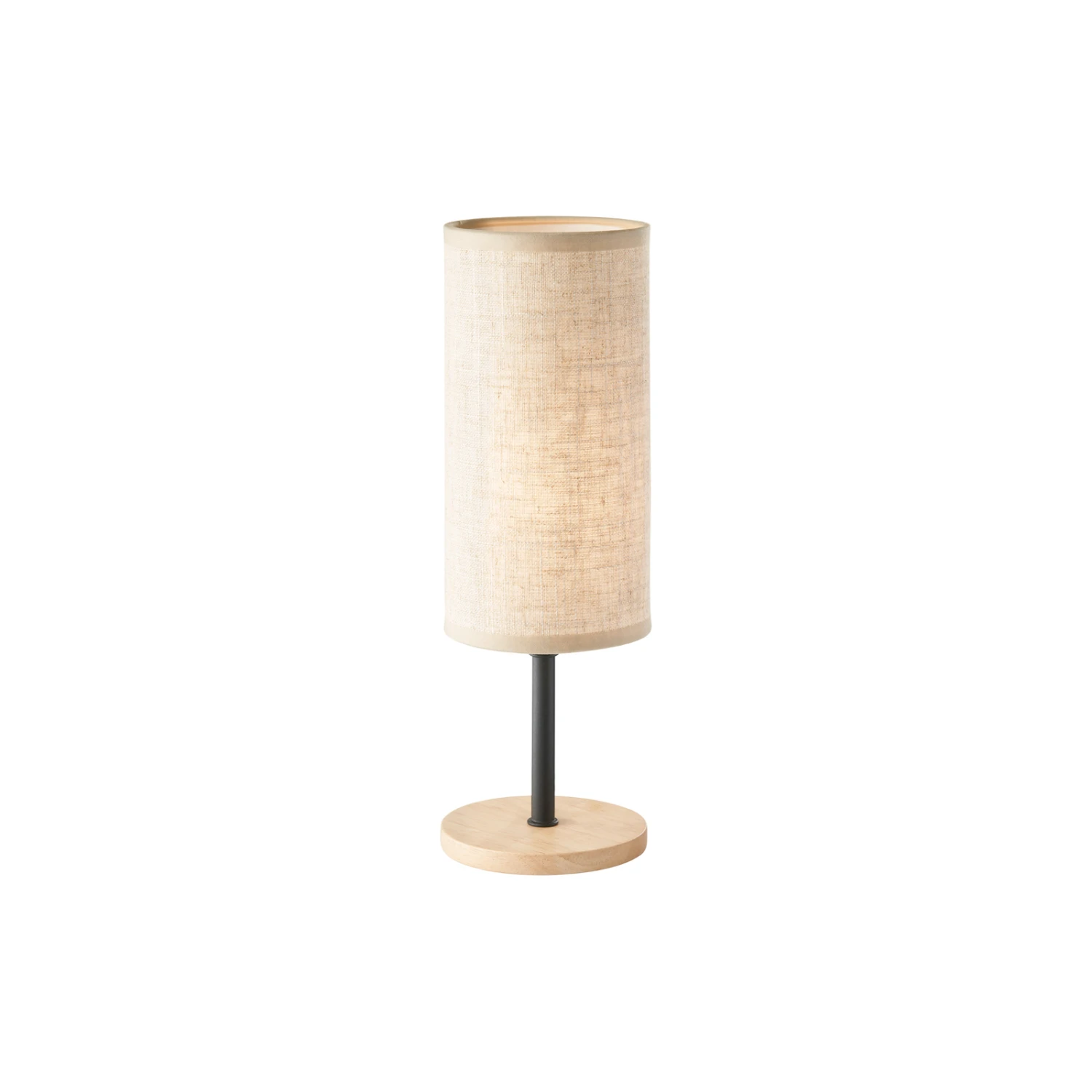 Lampe De Table Kira, Tissu, Noire/chêne Naturel 3 Lampe De Table Kira, Tissu, Noire/chêne Naturel