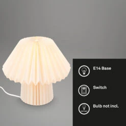 Lampe à Poser Origami En Papier Blanc, 27 x 26 cm -Sélectionnez Les Magasins D'Éclairage 10018227 7