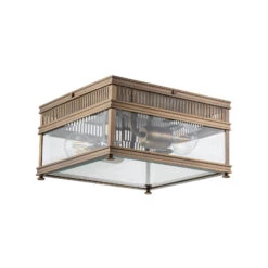 Plafonnier Holborn, Angulaire Bronze Foncé