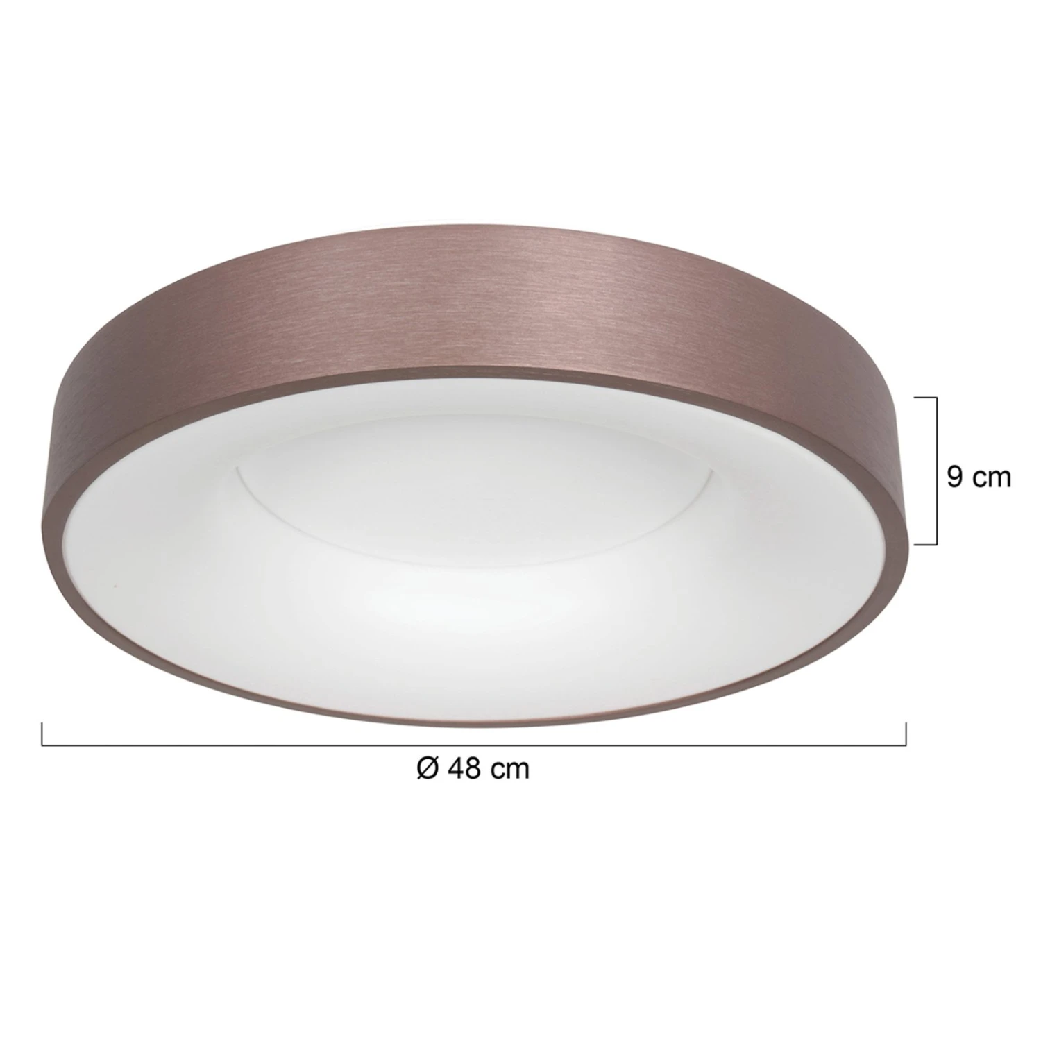 Plafonnier LED Ringlede, 2 700 K Ø 48 cm Bronze 4 Plafonnier LED Ringlede, 2 700 K Ø 48 cm Bronze – Image 2