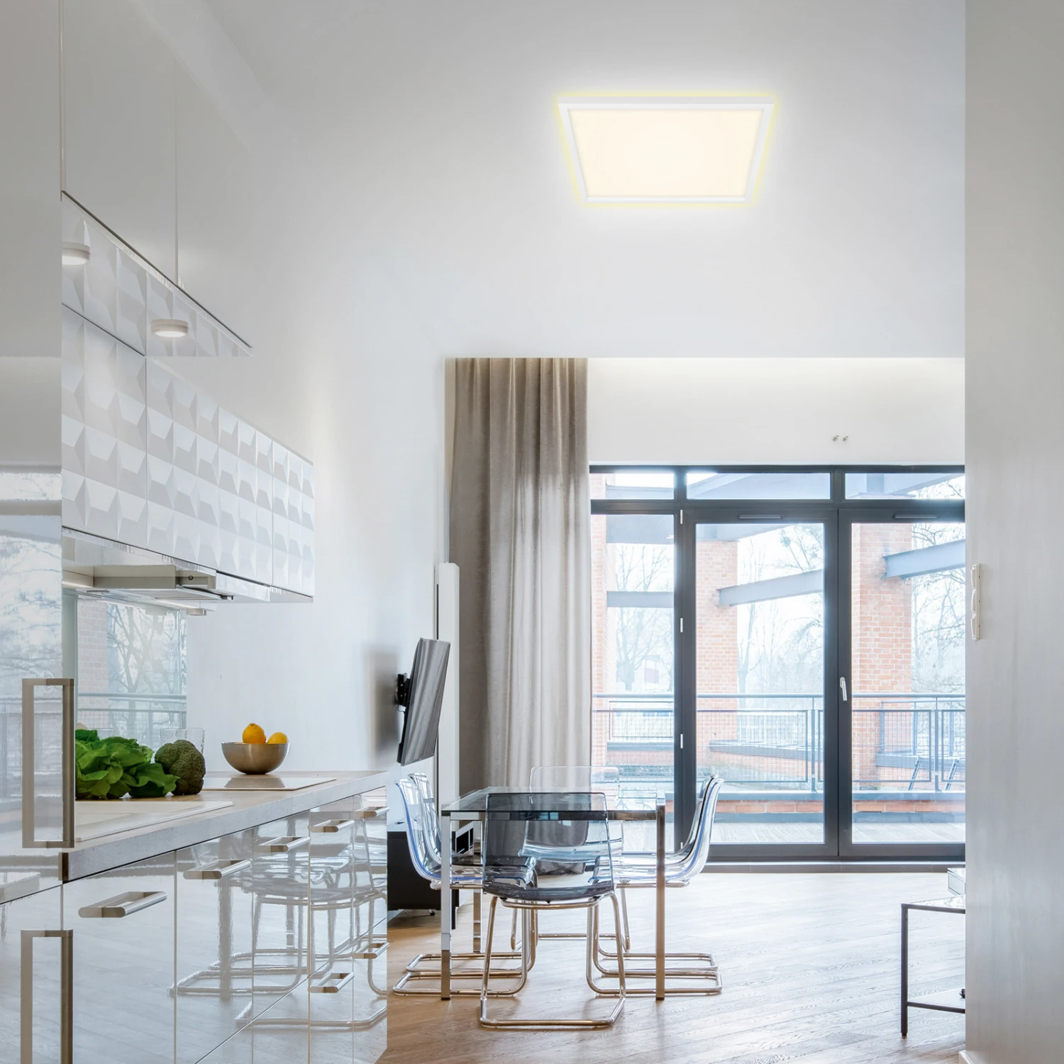 Plafonnier LED 7364, 42 X 42 cm, Blanc 4 Plafonnier LED 7364, 42 X 42 cm, Blanc – Image 2