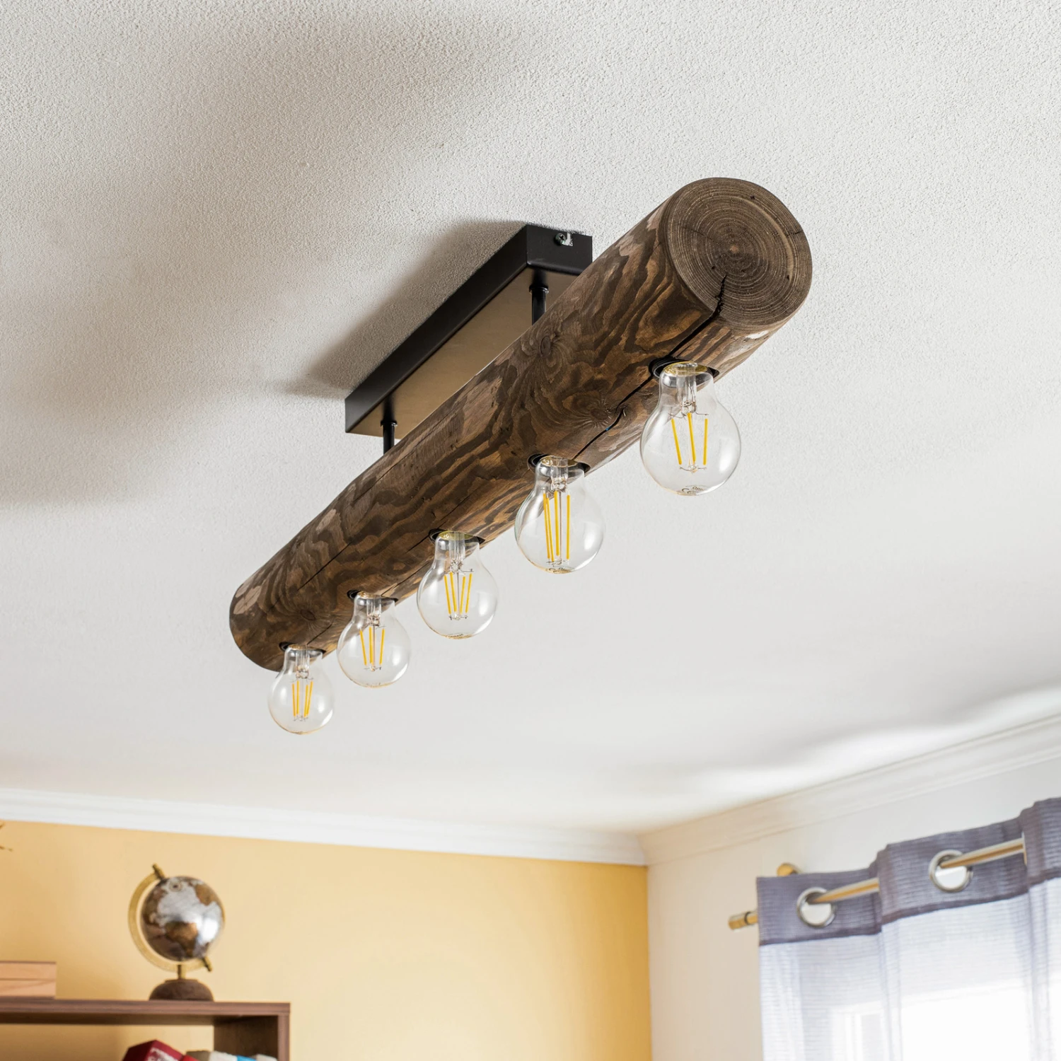 Envolight Beam Plafonnier, 5 Lampes, Pin Foncé 4 Envolight Beam Plafonnier, 5 Lampes, Pin Foncé – Image 2