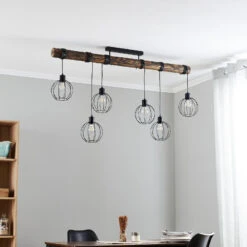 Plafonnier Karou, à 6 Lampes, Noyer -Sélectionnez Les Magasins D'Éclairage 1573531 2