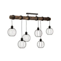 Plafonnier Karou, à 6 Lampes, Noyer -Sélectionnez Les Magasins D'Éclairage 1573531 4