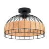 EGLO Plafonnier Anwick En Acier Avec Tressage En Rotin -Sélectionnez Les Magasins D'Éclairage 3032599