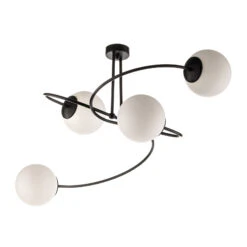 Plafonnier Selbi 4 En Noir Avec Sphères De Verre -Sélectionnez Les Magasins D'Éclairage 3071053 3