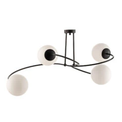 Plafonnier Selbi 4 En Noir Avec Sphères De Verre -Sélectionnez Les Magasins D'Éclairage 3071053 5