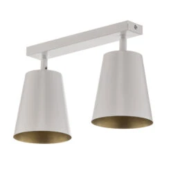 Spot Pour Plafond Prism, à 2 Lampes, Blanc/doré 11 Spot Pour Plafond Prism, à 2 Lampes, Blanc/doré -Sélectionnez Les Magasins D'Éclairage 3071121 2