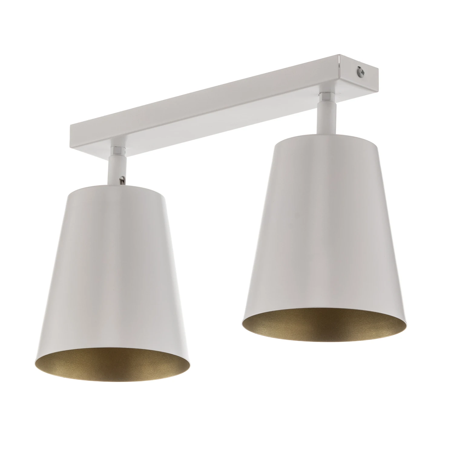 Spot Pour Plafond Prism, à 2 Lampes, Blanc/doré 5 Spot Pour Plafond Prism, à 2 Lampes, Blanc/doré – Image 3