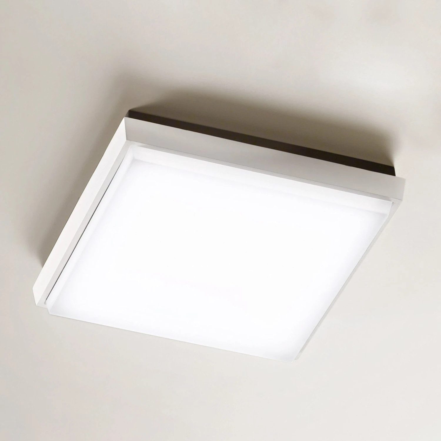 Desdy Plafonnier D'extérieur LED, 24x24 Cm, Blanc 3 Desdy Plafonnier D'extérieur LED, 24x24 Cm, Blanc – Image 2