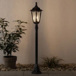 Borne Lumineuse 4142, Noire-argentée