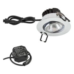 EVN PC65 Luminaire Extérieur Rond, 3000K Chrome