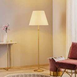 Lampadaire Royce Avec Lampe De Plafond Crème