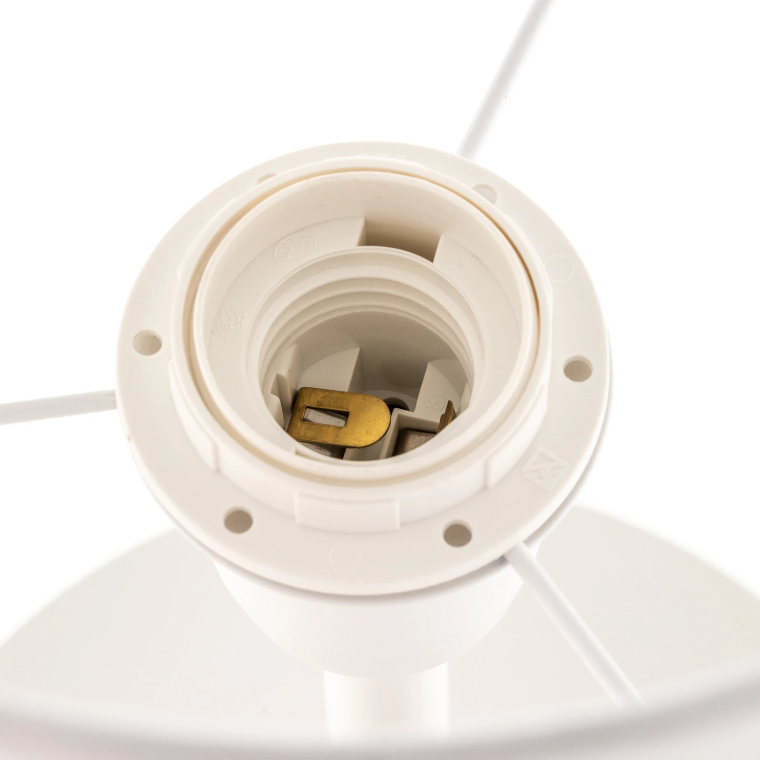 Lampe à Poser Helen Abat-jour Tissu Blanc-doré 9 Lampe à Poser Helen Abat-jour Tissu Blanc-doré – Image 7