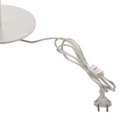 Lampe à Poser Helen Abat-jour Tissu Blanc-doré 19 Lampe à Poser Helen Abat-jour Tissu Blanc-doré -Sélectionnez Les Magasins D'Éclairage 4549238 8