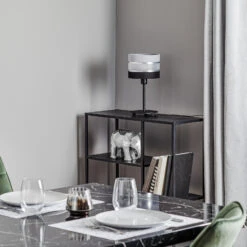 Lampe à Poser Helen Abat-jour Gris-noir-argenté 13 Lampe à Poser Helen Abat-jour Gris-noir-argenté -Sélectionnez Les Magasins D'Éclairage 4549293 2