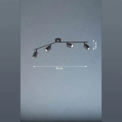 Plafonnier à Spots Vano Noir à 4 Lampes -Sélectionnez Les Magasins D'Éclairage 4581964 2