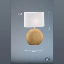 Lampe à Poser Foro Dorée/blanche, Hauteur 53 cm 7 Lampe à Poser Foro Dorée/blanche, Hauteur 53 cm -Sélectionnez Les Magasins D'Éclairage 4582017 2