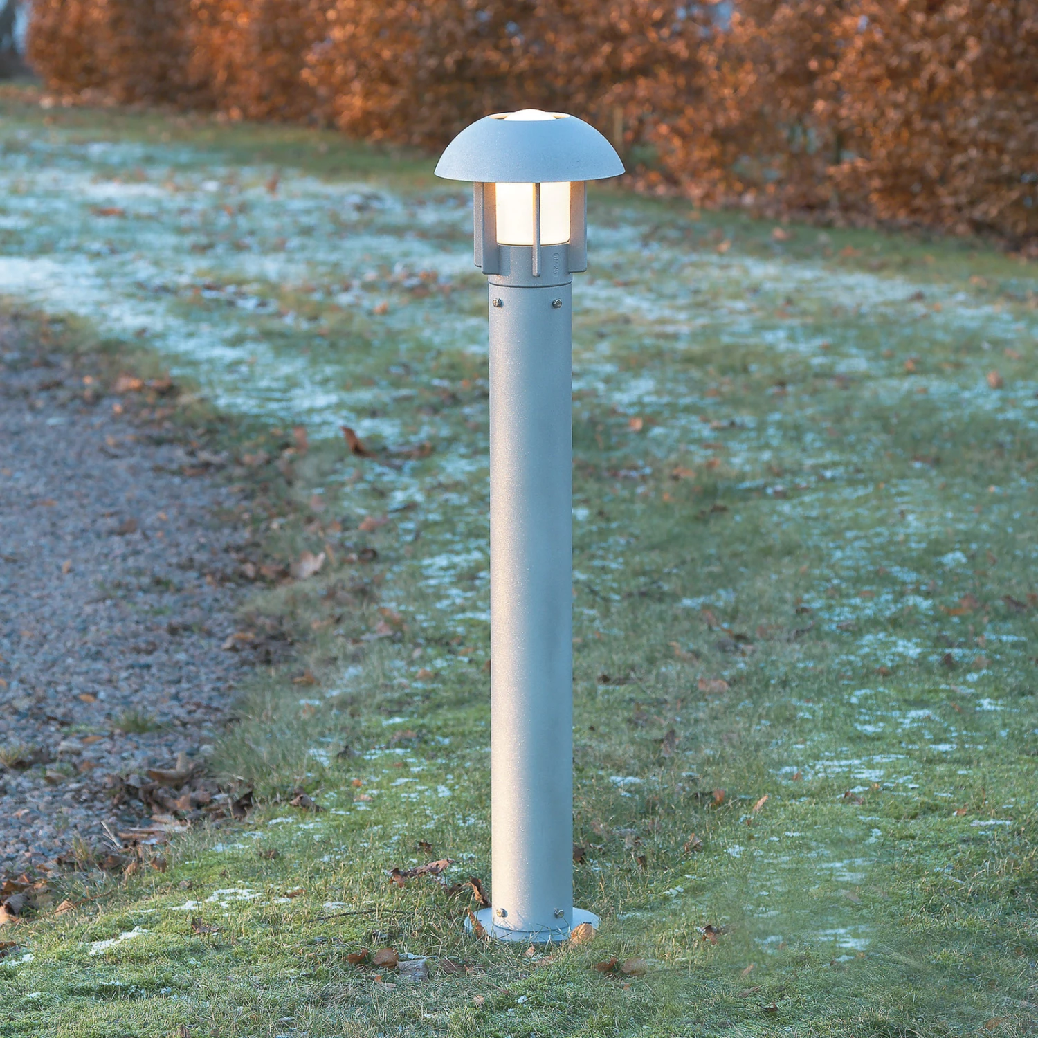 Konstsmide Borne Lumineuse HEIMDAL En Aluminium, Gris Argenté 5 Konstsmide Borne Lumineuse HEIMDAL En Aluminium, Gris Argenté – Image 3