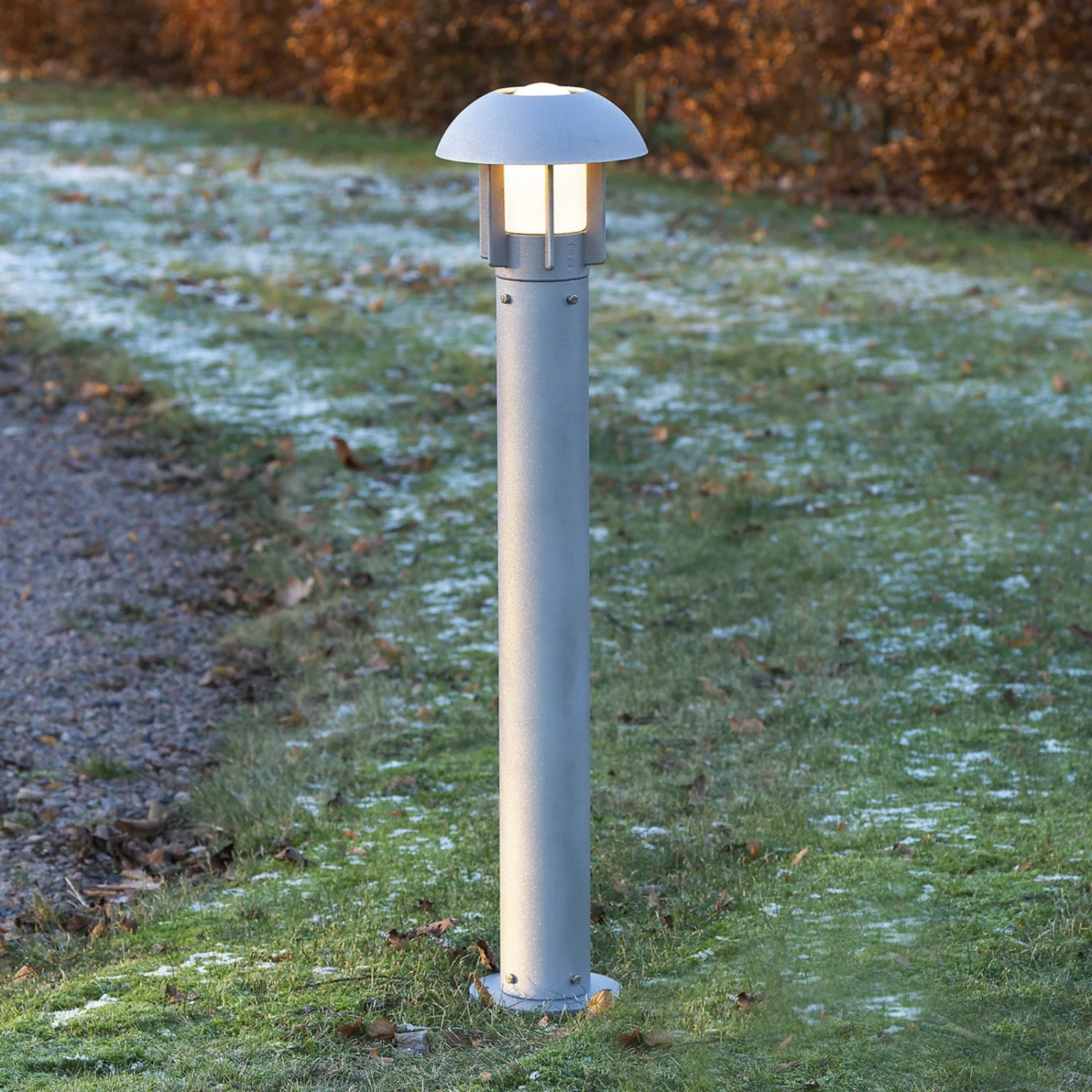 Konstsmide Borne Lumineuse HEIMDAL En Aluminium, Gris Argenté 3 Konstsmide Borne Lumineuse HEIMDAL En Aluminium, Gris Argenté