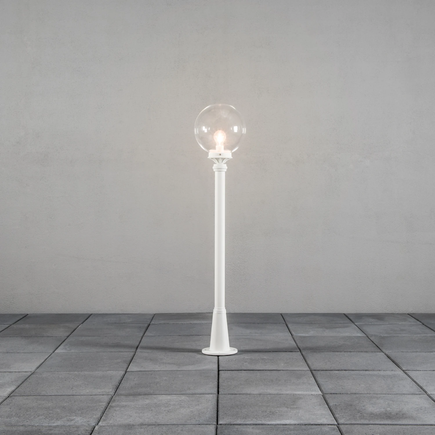 Konstsmide Borne Lumineuse Linus Blanche à Boule Transparente 6 Konstsmide Borne Lumineuse Linus Blanche à Boule Transparente – Image 4