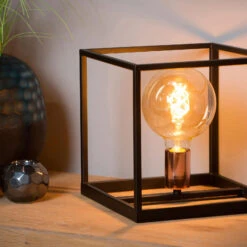 Lampe à Poser Arthur Avec Cadre Métal, Noire -Sélectionnez Les Magasins D'Éclairage 6055770 2