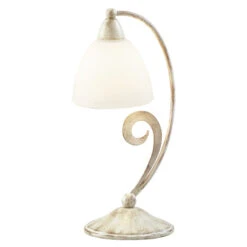 Lampe à Poser 1730/1L, Blanche Satinée, Ivoire -Sélectionnez Les Magasins D'Éclairage 6059445 1