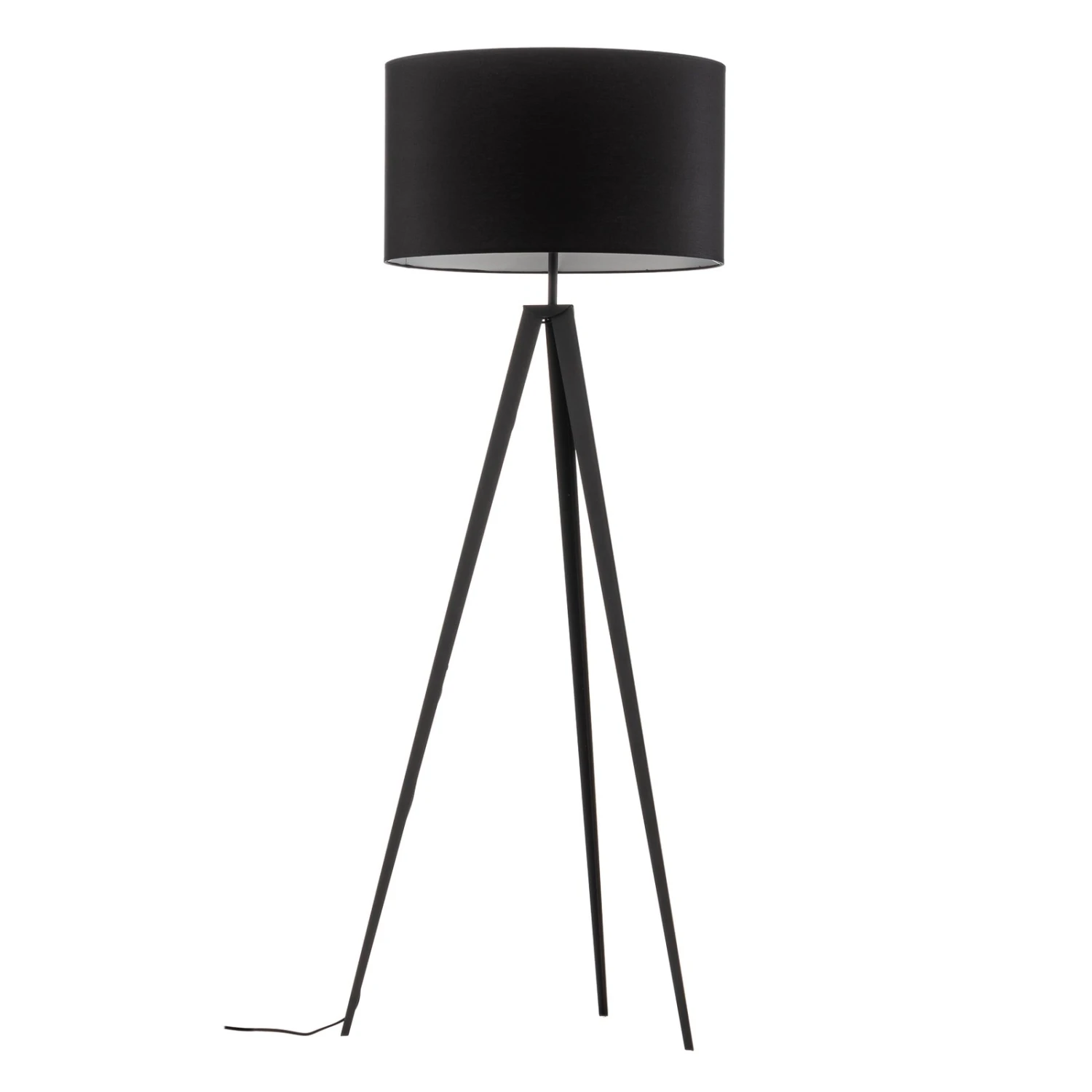 Lampadaire Tago, Trépied, Abat-jour Noir/argenté 6 Lampadaire Tago, Trépied, Abat-jour Noir/argenté – Image 4