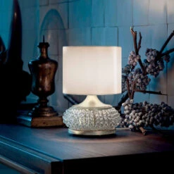 Lampe à Poser Galà 22 cm Ivoire/or, Verre Cristal -Sélectionnez Les Magasins D'Éclairage 6516361 1