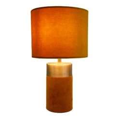 Lampe à Poser 3189514, Abat-jour Tissu, Orange -Sélectionnez Les Magasins D'Éclairage 7001383 2